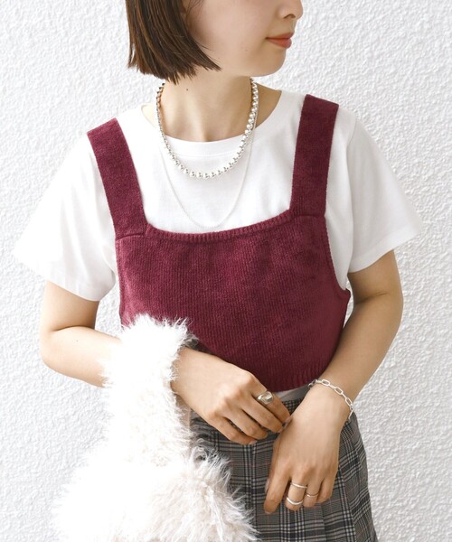 SHIPS(シップス)の「〈手洗い可能〉モールヤーン ニット ビスチェ(その他トップス・レディース・ロイヤルブルー/カーキ/ワイン・ONE SIZE)」の11枚目の写真