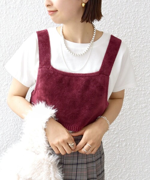 SHIPS(シップス)の「〈手洗い可能〉モールヤーン ニット ビスチェ(その他トップス・レディース・ロイヤルブルー/カーキ/ワイン・ONE SIZE)」の10枚目の写真