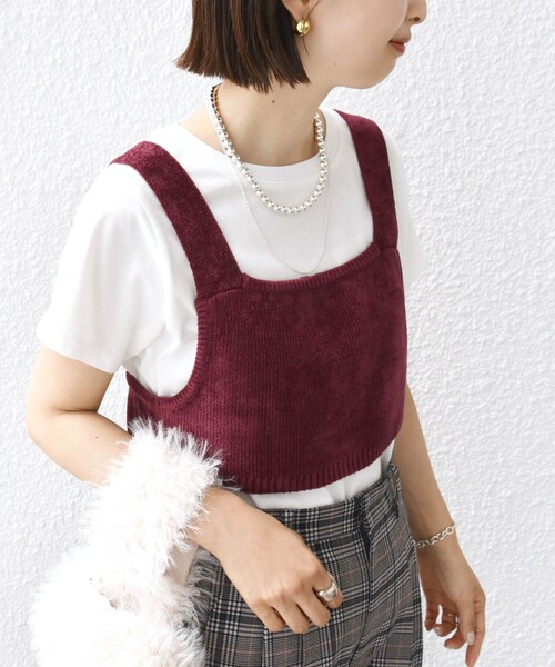 SHIPS(シップス)の「〈手洗い可能〉モールヤーン ニット ビスチェ(その他トップス・レディース・ロイヤルブルー/カーキ/ワイン・ONE SIZE)」の8枚目の写真