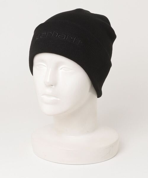 Carhartt WIP（カーハートダブリューアイピー）の「【Carhartt WIP】SCRIPT BEANIE / スクリプトビーニー（ニットキャップ/ビーニー・メンズ・ブラック×ブラック/ブルーグレー/ブラック×ホワイト/ピンク/ホワイト・ONE SIZE）」の8枚目の写真