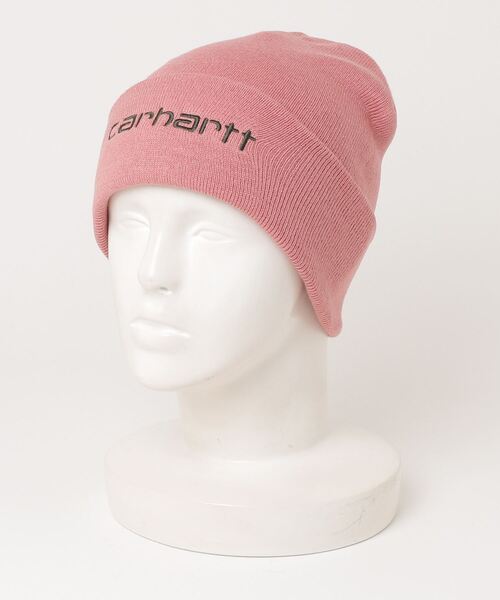 Carhartt WIP（カーハートダブリューアイピー）の「【Carhartt WIP】SCRIPT BEANIE / スクリプトビーニー（ニットキャップ/ビーニー・メンズ・ブラック×ブラック/ブルーグレー/ブラック×ホワイト/ピンク/ホワイト・ONE SIZE）」の11枚目の写真