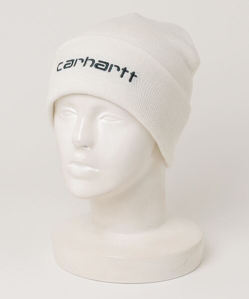 Carhartt WIP（カーハートダブリューアイピー）の「【Carhartt WIP】SCRIPT BEANIE / スクリプトビーニー（ニットキャップ/ビーニー・メンズ・ブラック×ブラック/ブルーグレー/ブラック×ホワイト/ピンク/ホワイト・ONE SIZE）」の10枚目の写真