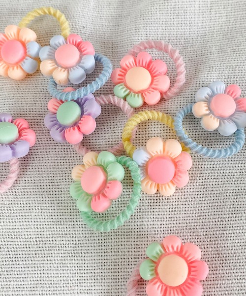 お花、リボン、アニマル、キャラクターの10個入りキッズぎざぎざ