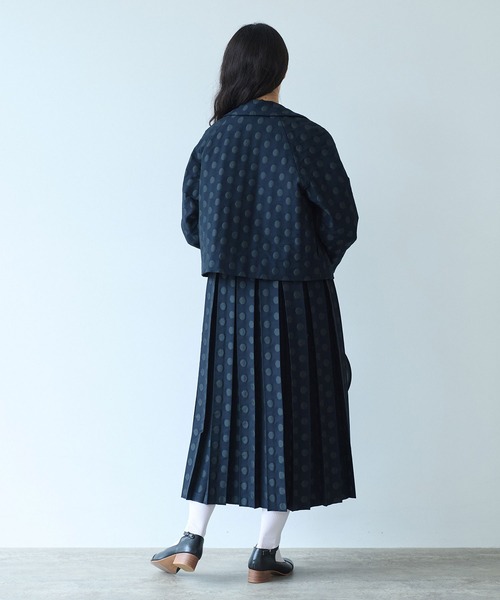 bulle de savon（ビュルデサボン）の「mizutama ジャガード 丸衿ジャケット（その他アウター・レディース・ネイビー・FREE）」の5枚目の写真