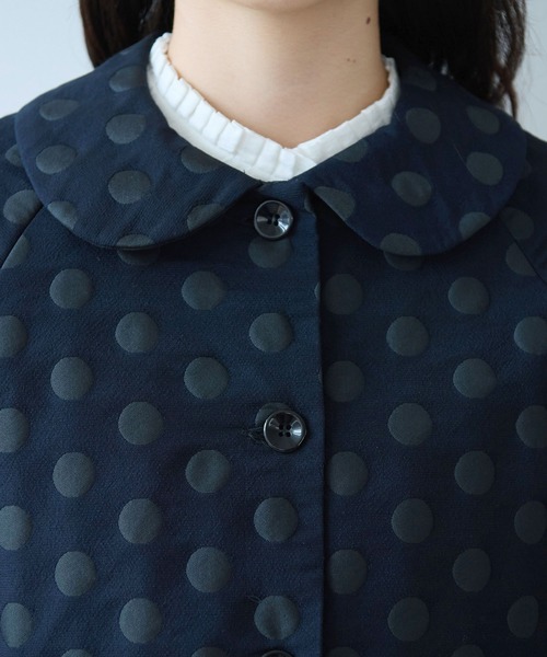 bulle de savon（ビュルデサボン）の「mizutama ジャガード 丸衿ジャケット（その他アウター・レディース・ネイビー・FREE）」の15枚目の写真