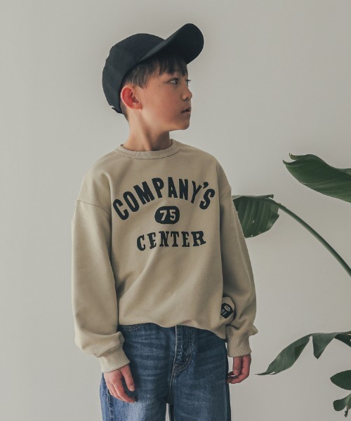 ZERO standerd(ゼロスタンダード)の「ZERO standard/ゼロスタンダード COMPANYトレーナー(スウェット・キッズ・サンドベージュ/ベージュ/チャコールグレー・100cm/110cm/120cm/130cm/140cm/150cm/160cm)」の1枚目の写真