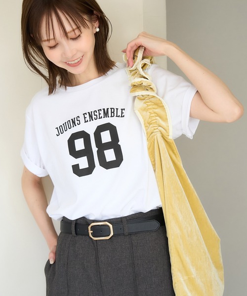 ROPE' PICNIC（ロペピクニック）の「フレンチアソートTシャツ/リンクコーデ・接触冷感（Tシャツ/カットソー・レディース・ホワイト系その他4/ホワイト系その他2/ブルー系その他/ホワイト系その他3/ホワイト系その他・38）」の2枚目の写真