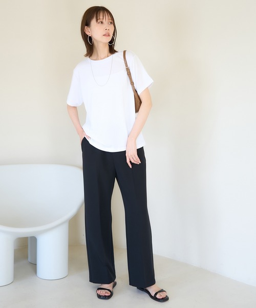 ROPE' PICNIC（ロペピクニック）の「フレンチアソートTシャツ/リンクコーデ・接触冷感（Tシャツ/カットソー・レディース・ホワイト系その他4/ホワイト系その他2/ブルー系その他/ホワイト系その他3/ホワイト系その他・38）」の6枚目の写真