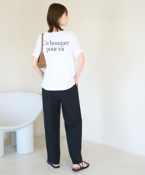 ROPE' PICNIC（ロペピクニック）の「フレンチアソートTシャツ/リンクコーデ・接触冷感（Tシャツ/カットソー・レディース・ホワイト系その他4/ホワイト系その他2/ブルー系その他/ホワイト系その他3/ホワイト系その他・38）」の8枚目の写真