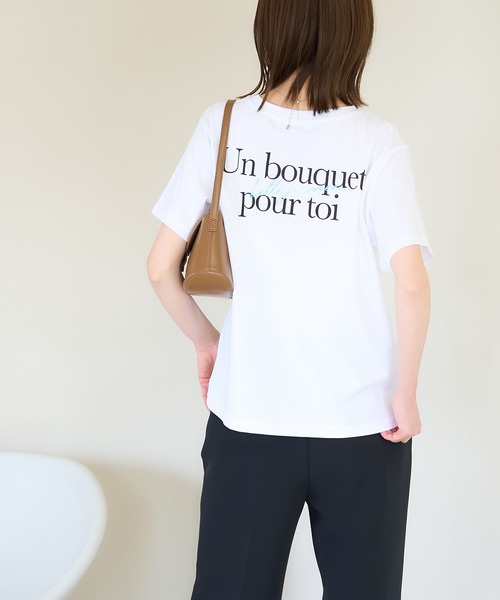 ROPE' PICNIC（ロペピクニック）の「フレンチアソートTシャツ/リンクコーデ・接触冷感（Tシャツ/カットソー・レディース・ホワイト系その他4/ホワイト系その他2/ブルー系その他/ホワイト系その他3/ホワイト系その他・38）」の9枚目の写真