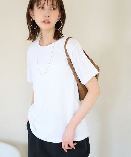 ROPE' PICNIC（ロペピクニック）の「フレンチアソートTシャツ/リンクコーデ・接触冷感（Tシャツ/カットソー・レディース・ホワイト系その他4/ホワイト系その他2/ブルー系その他/ホワイト系その他3/ホワイト系その他・38）」の10枚目の写真