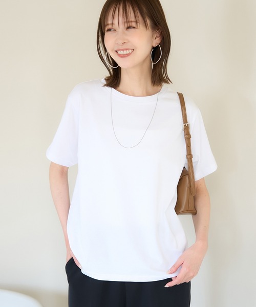 ROPE' PICNIC（ロペピクニック）の「フレンチアソートTシャツ/リンクコーデ・接触冷感（Tシャツ/カットソー・レディース・ホワイト系その他4/ホワイト系その他2/ブルー系その他/ホワイト系その他3/ホワイト系その他・38）」の11枚目の写真