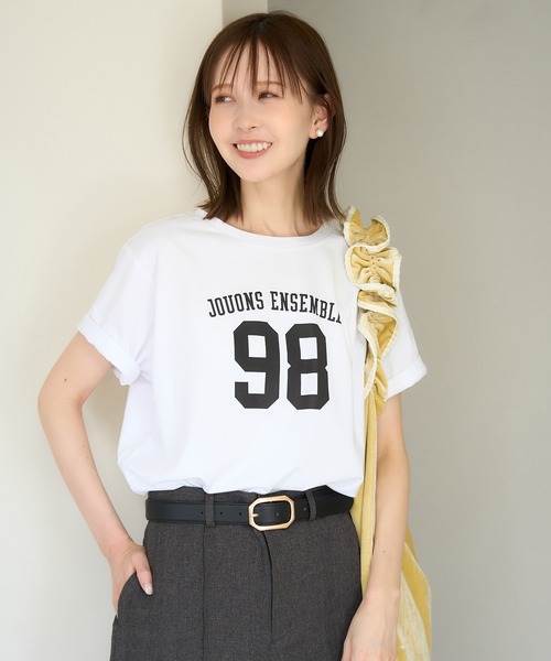 ROPE' PICNIC（ロペピクニック）の「フレンチアソートTシャツ/リンクコーデ・接触冷感（Tシャツ/カットソー・レディース・ホワイト系その他4/ホワイト系その他2/ブルー系その他/ホワイト系その他3/ホワイト系その他・38）」の16枚目の写真