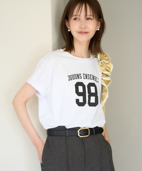 ROPE' PICNIC（ロペピクニック）の「フレンチアソートTシャツ/リンクコーデ・接触冷感（Tシャツ/カットソー・レディース・ホワイト系その他4/ホワイト系その他2/ブルー系その他/ホワイト系その他3/ホワイト系その他・38）」の17枚目の写真