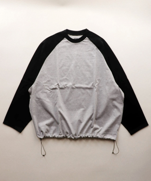is-ness（イズネス）の「【is-ness / イズネス】BALLOON RAGLAN LONG SLEEVE T SHI（Tシャツ/カットソー・メンズ・グレー/ホワイト系その他・LARGE/MEDIUM）」の2枚目の写真