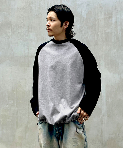 is-ness（イズネス）の「【is-ness / イズネス】BALLOON RAGLAN LONG SLEEVE T SHI（Tシャツ/カットソー・メンズ・グレー/ホワイト系その他・LARGE/MEDIUM）」の5枚目の写真
