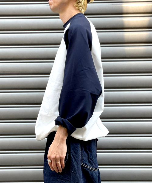 is-ness（イズネス）の「【is-ness / イズネス】BALLOON RAGLAN LONG SLEEVE T SHI（Tシャツ/カットソー・メンズ・グレー/ホワイト系その他・LARGE/MEDIUM）」の9枚目の写真