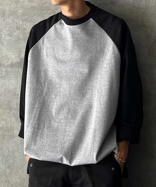 is-ness（イズネス）の「【is-ness / イズネス】BALLOON RAGLAN LONG SLEEVE T SHI（Tシャツ/カットソー・メンズ・グレー/ホワイト系その他・LARGE/MEDIUM）」の12枚目の写真