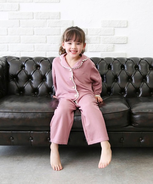 Rora（ローラ）の「ゆめ パジャマ 上下セット（ルームウェア/パジャマ・キッズ・ピンク/ブラック・S/M/L）」の2枚目の写真