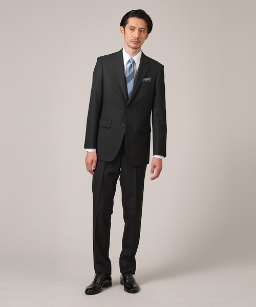 【極美品】タケオキクチ セットアップ 3ピース ビジネス スーツ ストライプ TAKEO KIKUCHI セットアップ 「ナローモデル」シャイニー