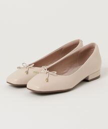 バレエシューズ（ホワイト/白色系・レザー・本革）ファッション