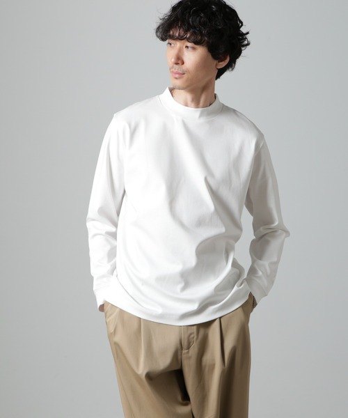 【セール】アンチスメルモックネックTシャツ 長袖(Tシャツ/カットソー)|nano・universe(ナノユニバース)