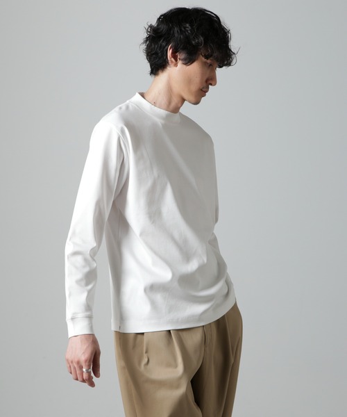 【セール】アンチスメルモックネックTシャツ 長袖（Tシャツ/カットソー）｜nano･universe（ナノユニバース）