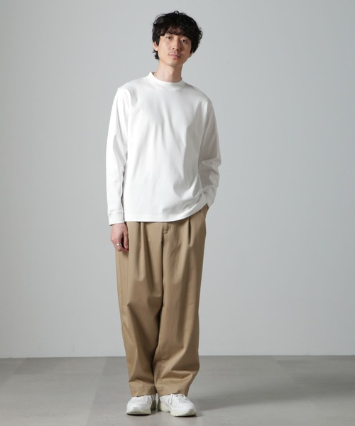 【セール】アンチスメルモックネックTシャツ 長袖（Tシャツ/カットソー）｜nano･universe（ナノユニバース）