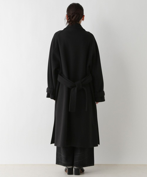 RAGEBLUE（レイジブルー）の「＜WOOLLYTEC/ウーリーテック＞2WAYスタンドカラーコート（ステンカラーコート・レディース・ブラック/グレー/サンドベージュ/ブラウン・FREE/MEDIUM/LARGE）」の6枚目の写真