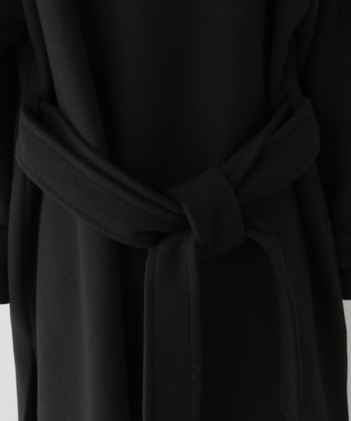 RAGEBLUE（レイジブルー）の「＜WOOLLYTEC/ウーリーテック＞2WAYスタンドカラーコート（ステンカラーコート・レディース・ブラック/グレー/サンドベージュ/ブラウン・FREE/MEDIUM/LARGE）」の8枚目の写真