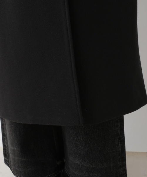 RAGEBLUE（レイジブルー）の「＜WOOLLYTEC/ウーリーテック＞2WAYスタンドカラーコート（ステンカラーコート・レディース・ブラック/グレー/サンドベージュ/ブラウン・FREE/MEDIUM/LARGE）」の14枚目の写真