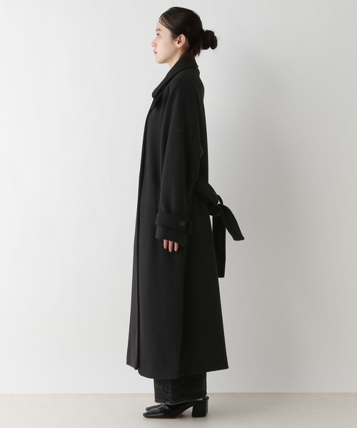 WOOLLYTEC/ウーリーテック＞2WAYスタンドカラーコート（ステンカラー