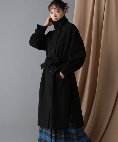 セール】＜WOOLLYTEC/ウーリーテック＞2WAYスタンドカラーコート
