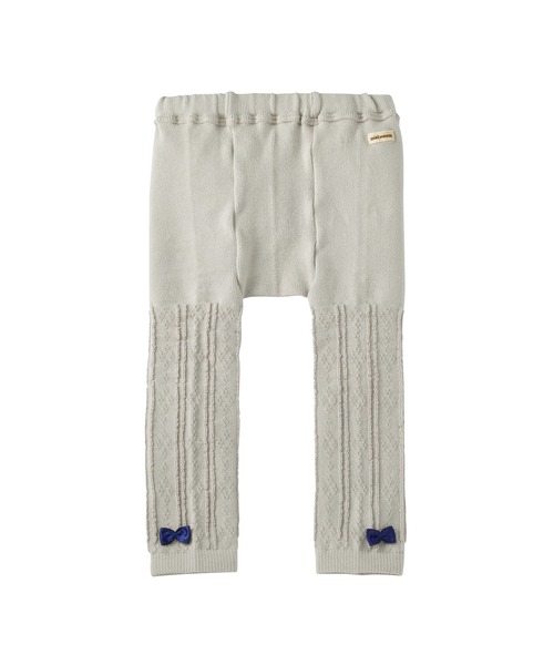 MIKI HOUSE（ミキハウス）の「リボンレギンス（レギンス/スパッツ・キッズ・ホワイト/グレー/ワインレッド・90cm/110cm/100cm/120cm/130cm/80ｃｍ）」の2枚目の写真