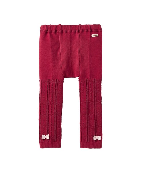 MIKI HOUSE（ミキハウス）の「リボンレギンス（レギンス/スパッツ・キッズ・ホワイト/グレー/ワインレッド・90cm/110cm/100cm/120cm/130cm/80ｃｍ）」の3枚目の写真