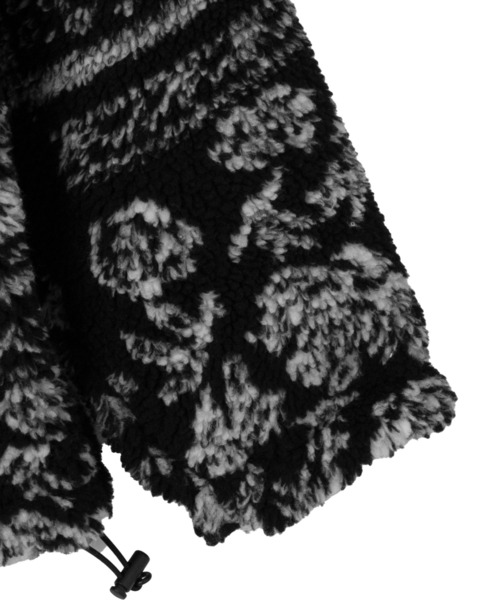 WEGO（ウィゴー）の「WEGO/ボアパターンフードブルゾン（ブルゾン・メンズ・ブラック/ホワイト・MEDIUM/LARGE）」の17枚目の写真