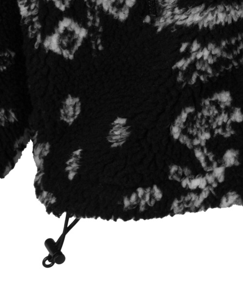 WEGO（ウィゴー）の「WEGO/ボアパターンフードブルゾン（ブルゾン・メンズ・ブラック/ホワイト・MEDIUM/LARGE）」の18枚目の写真