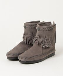 Minnetonka(~lgJ)́MINNETONKAnC gbv obN Wbp[ HI TOP BACK ZIP BOOTS(u[c)