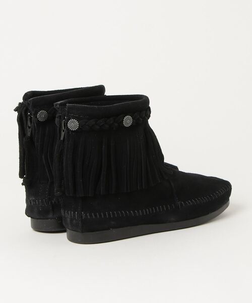 Minnetonka（ミネトンカ）の「■MINNETONKA■ハイ トップ バック ジッパー HI TOP BACK ZIP BOOTS（ブーツ・レディース・グレー/ブラック・5.5/6）」の4枚目の写真