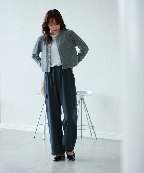 ROPE' PICNIC(ロペピクニック)の「【3サイズ展開】新色追加/イージーカーゴパンツ(カーゴパンツ・レディース・グリーン系その他2/ネイビー/チャコールグレー/ライトグレー/ベージュ・36/38/40)」の16枚目の写真