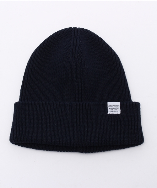 Norse Projects（ノースプロジェクツ）の「NORSE PROJECTS(ノース プロジェクツ)  BEANIES（ニットキャップ/ビーニー・メンズ・ネイビー/オレンジ・FREE）」の2枚目の写真