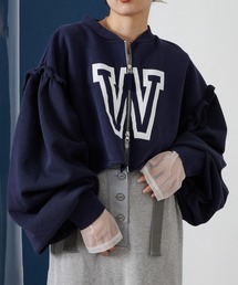 etsinta | 【etsinta/エシンタ】リメイクボリュームスリーブZIPスウェットカーディガン(カーディガン/ボレロ)