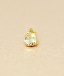 【 Solo Pierce】【 推しカラー】K18・K10 レモンクォーツ しずくハーフピアス