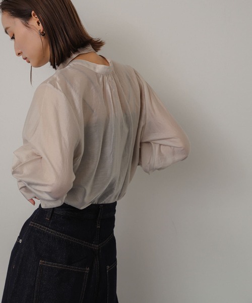 SENSE OF PLACE by URBAN RESEARCH(センスオブプレイスバイアーバンリサーチ)の「2WAYボウタイブラウス(シャツ/ブラウス・レディース・ブラック系その他/ライトベージュ/ブラウン系その他・ONE)」の9枚目の写真