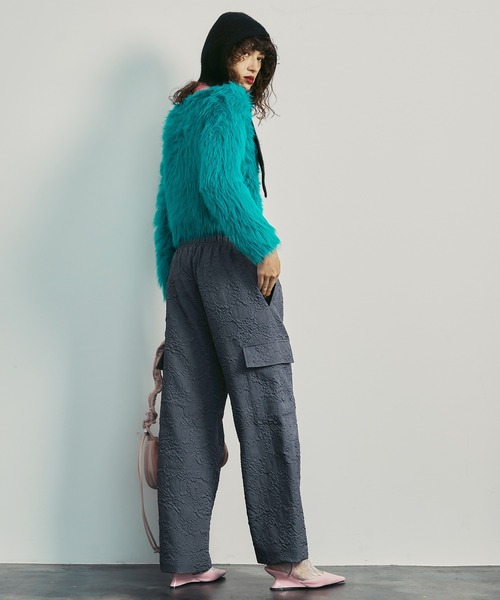 uyu.(ウユ)の「フクレジャガードカーゴパンツ(カーゴパンツ・レディース・ブラック/ブルー/ベージュ系・FREE)」の7枚目の写真