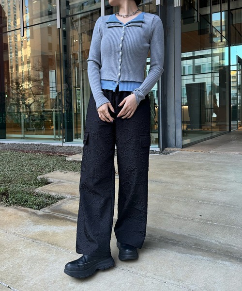 uyu.(ウユ)の「フクレジャガードカーゴパンツ(カーゴパンツ・レディース・ブラック/ブルー/ベージュ系・FREE)」の16枚目の写真