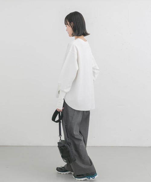 EKAL(エカル)の「AIR FLEX サーマル カットソー(Tシャツ/カットソー・レディース・ブラック/ホワイト/イエロー・ONE)」の11枚目の写真