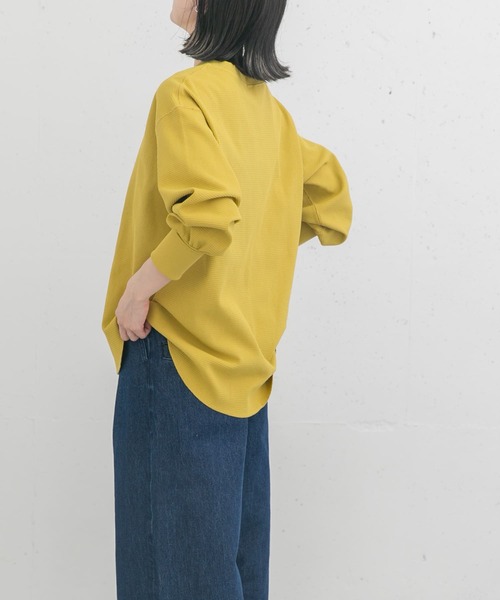 EKAL(エカル)の「AIR FLEX サーマル カットソー(Tシャツ/カットソー・レディース・ブラック/ホワイト/イエロー・ONE)」の13枚目の写真