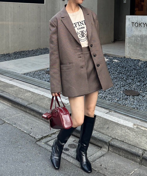 Chico（チコ）の「【セットアップ対応】シングルロゴジャケット（テーラードジャケット・レディース・ブラウン系その他2/ブラック/ブラウン・FREE）」の11枚目の写真