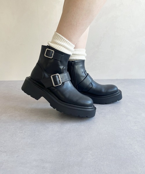 ダブルベルエンジニアトショートブーツ 41423（ブーツ）｜ORiental